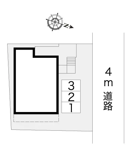 ★手数料０円★岡山市中区神下　月極駐車場（LP）